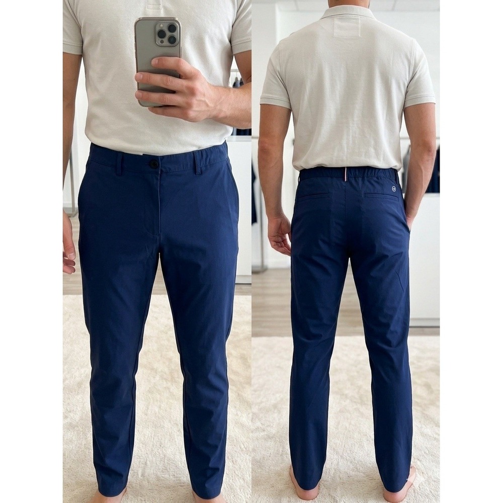 Ben Sherman Men's 38x33 24/7 Packable Motion Navy Blue Chinos Water Repellent - Picture 1 of 7